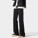 Vintage Washed Jeans -Retro Streetwear Loose Wide-Leg Pants For Men, Distressed Denim With Urban Style_mkmklike.com