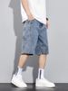 2025 2025 Men's Summer Denim Cargo Shorts Large Size 8XL 7XL 6XL Elastic Waist Straight Baggy Jeans Shorts_mkmklike.com