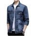 Loom Men's Denim Trendy Brand European And American Street Style Top 2021 Autumn Winter Fleece Loose Jacket_mkmklike.com