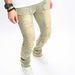 Men's Clothing New Retro Distressed Washed Jeans Men's Ripped Raw Edge Slim Fit Stretch Flared Pants_mkmklike.com