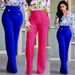 Women's Clothing Fashion Slim And Personalized Double Breasted Flared Trousers With Slight Elasticity And Color Added_mkmklike.com