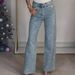 Women's High-Waisted Straight-Leg Rhinestone Jeans, Stretch Denim Pants With Crystal Studs For A Chic Look_mkmklike.com