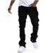 Men's Clothing 2025 Cross Border European And American Men's Ripped Flared Tassel Stretch Jeans New Style_mkmklike.com