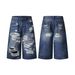 Men's Clothing Ripped Jeans Loose Lazy Feeling Trousers_mkmklike.com