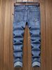 Men's Clothing Slim Fit Fashionable Design Men's Slim Fit Straight Leg Jeans - Classic Blue Washed Denim Pants With Cat Claw Design For Casual Wear_mkmklike.com