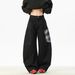 Plaid Pocket Splicing Scimitar Overalls Men's 2026 Spring New Trendy Brand Ruffian Handsome Loose Straight Casual Pants_mkmklike.com