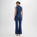K New High Waisted Slim Fit Fashionable Sleeveless Denim Vest Wide Leg Pants Set For Women_mkmklike.com