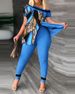 Women's Clothing fashion casual slit slant collar printed suit_mkmklike.com
