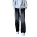 Men's Relaxed Fit Washed Denim Jeans Straight Leg High Street Vintage Pants with Slight Stretch Oversized Comfort for Teen Boys plus Size_mkmklike.com