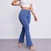 Women's Slimming High Elasticity Jeans mid Waist Flared Pants European American Style Fashionable Versatile Solid Color Cotton Denim_mkmklike.com