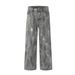 Ink Tie-Dye Jeans For Men Loose Wide-Leg American High Street Design Sense Niche Casual Straight-Leg Trousers Long Pants_mkmklike.com