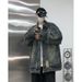 Loom European And Vibe Distressed Workwear Denim For Men Spring American Retro Turn-down Collar Jacket Hong Kong Style Trendy_mkmklike.com