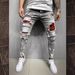 European And American Slim Fit Ripped Skinny New Men's Painted Jeans Factory Direct Sale_mkmklike.com