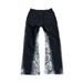 Men's Retro High Street Trend Hip Hop Straight Leg Wide Leg Casual Jeans Two Tone Digital Print_mkmklike.com