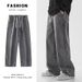 High Street Loose Fit Jeans – Vintage Washed Straight Wide Leg Denim (Dark Blue/Medium Blue/Black)_mkmklike.com