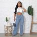 Women's Clothing Printed Three-Stripe High Waist Loose Straight Jeans For Women - Streetwear Denim Pants_mkmklike.com