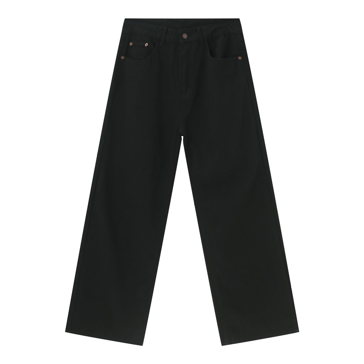 Men's Relaxed Straight-Leg Jeans Vintage Washed Cotton Blend High Street Casual Pants Black White Khaki S XL_mkmklike.com