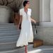 Women's Clothing solid color lapel simple slim long dress_mkmklike.com