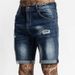 Men's Denim Shorts Trendy Black Slim High Waist Denim Shorts Men_mkmklike.com
