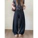 ICC 3D Deconstructed Banana Pants With Stylish Pockets, Loose-Fit Women's Jeans, Model 600338B_mkmklike.com