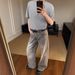 Vintage Washed Distressed Smoke Gray Cleanfit Jeans For Men & Women - High Street Loose Straight Leg Casual Pants_mkmklike.com