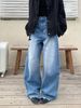Men's Clothing Unisex High Waist Wide Leg Jeans Retro Style Loose Fit Slimming Straight Leg Floor Length Autumn Winter Men's Denim_mkmklike.com