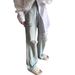 Light Colored Versatile Perforated Loose Straight Denim Wide Leg For Women In Summer, Thin Design With High Waist And_mkmklike.com