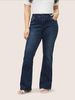 Vintage Women's Straight Leg Jeans - Mid-Rise Stretch Denim Pants With Slimming Fit & Butt-Lifting Design, Blue & Light Blue Wash (XS-3XL)_mkmklike.com
