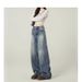 Vintage Blue High Street Loose Wide-leg Jeans Women's Trend Versatile American Design High Waist Hanging Scimitar Trousers_mkmklike.com