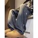 Plus Size 300 Lbs American Retro Straight Leg Jeans Men Women Summer Hip Hop Casual Wide Leg Pants_mkmklike.com