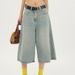 K New Retro Denim Cropped Pants For Women, Versatile Wide Leg Cropped Pants, Short Pants. No Belt Or Other Accessories_mkmklike.com