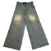 Men's Clothing Washed Black Jeans Men Y2k Retro High Street Hip Hop Loose Straight Pants Casual Wide Leg Pants_mkmklike.com