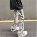 Nordmann Vintage Yellow Mud-Dyed Jeans For Men With Side Zipper Design, Unique And Cool High Street Style Pants_mkmklike.com