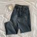 Unisex American Retro High Street Style Double Stitched Jeans Straight Wide Leg Pants Monkey Pocket Embroidered_mkmklike.com