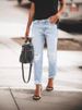 Women’s Clothing hole free elastic retro fashion denim trousers for women_mkmklike.com