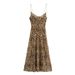 women's suspender skirt backless leopard print dress _mkmklike.com