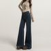 American-style Dark Blue High-waisted Stretch Slimming Jeans For Women, New Spring Fashion, Non-clingy To The Legs,_mkmklike.com