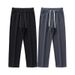 LKTM Wear # Corduroy Straight Leg Casual Men's Trendy Brand Loose Hanging Elastic Waist With Velvet Warm Sports Pants A77_mkmklike.com