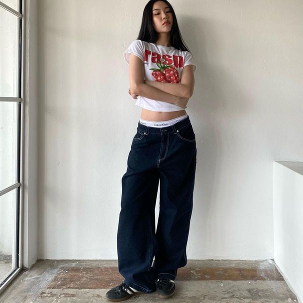 Embroidered Jeans Men's And Women's American Retro Couple Versatile Loose High Street Casual Trousers Y2k Fashion Versatile_mkmklike.com