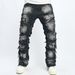 Men's Clothing Slim Fit Bootcut Trousers Men's Hip Hop High Street Men's Jeans_mkmklike.com