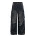 Men's And Women's High-End Corduroy Distressed Look Loose Fit Curved Cargo Pants High Street Style_mkmklike.com