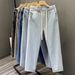 Men's American Style Elastic Waist Jeans Casual Wide Leg Trousers Comfortable High Street Retro Straight Leg_mkmklike.com