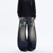 Men's Retro Blue Wide Leg Jeans High Waisted Loose Fit Slimming Floor Length Straight Leg Pants American Style 2026 Autumn New_mkmklike.com