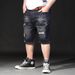 Guangzhou Xintang Jeans Summer Tide Brand Ripped Jeans Men's Fattened Plus Size Straight Pants Men's Large Size Men's Clothing_mkmklike.com