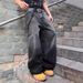 Men's Clothing Best Selling American Retro Wide Leg Jeans, Men's Curved Blade Jeans, Gradient Denim Men's Trousers_mkmklike.com