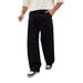 Black Men's Casual Trousers Loose Fitting Wide Leg Cotton Jeans Mid Waist Long Pants Machine Washable_mkmklike.com