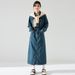 2026 Fall New Vintage Washed Cotton Denim Dress | Women's Long Shirt-Style Long Sleeve Outerwear_mkmklike.com