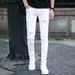 Men's White Skinny Jeans Ripped Stretchy Slim Fit Casual Long Pants Style Summer Trendy Denim_mkmklike.com
