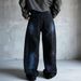 Men's Clothing Men's Galaxy Black Graffiti Jeans – Oversized Straight-Leg Denim Pants With Hand-Painted Street Art (S-3XL, Low-Rise, No Stretch)_mkmklike.com
