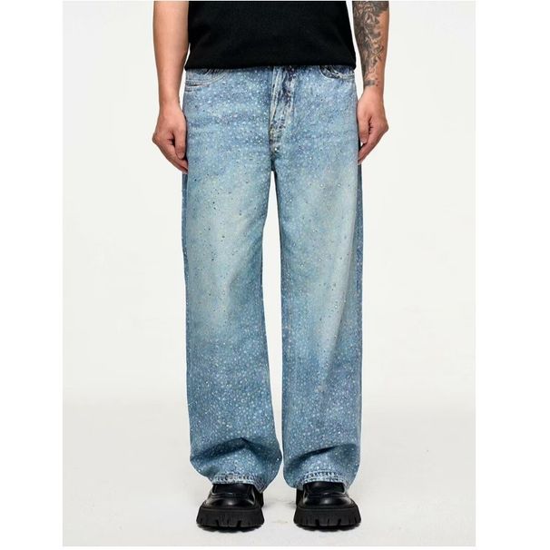 Men's Clothing Regular Trousers Wide Leg Pants New Spring And Autumn Jeans Autumn And Winter Design Casual All Match Straight Pants Natural Waist_mkmklike.com